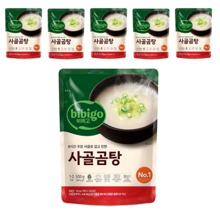 CJ Bibigo Beef Bone Broth Soup 500g, 6 Packs
