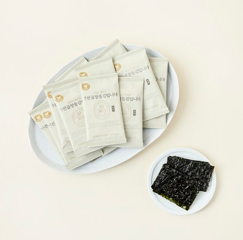 Manjeon Seasoned Crispy Seaweed 3g, 16 Packs