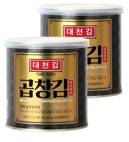 Daecheon Crispy Seaweed Can 30g, 2 Cans