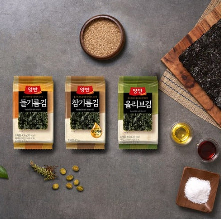 Yangban Perilla Oil Seaweed 4.5g, 20 Packs