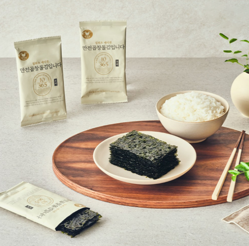 Manjeon Seasoned Crispy Seaweed 3g, 16 Packs