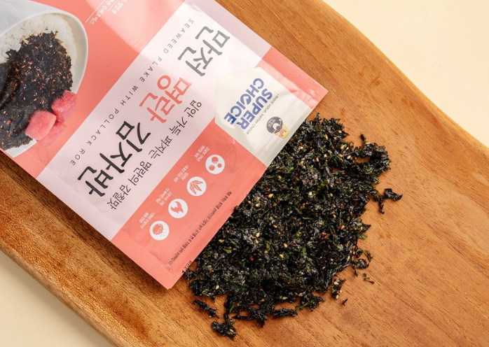 Manjeon Super Choice Spicy Cod Roe Seasoned Seaweed 40g, 4 Packs